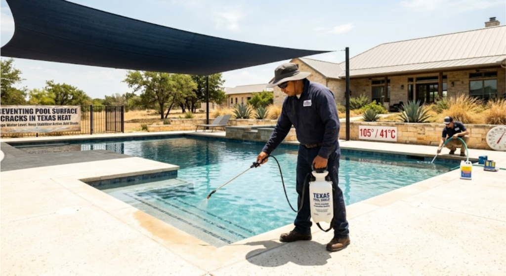 Preventing Pool Surface Cracks in Texas Heat