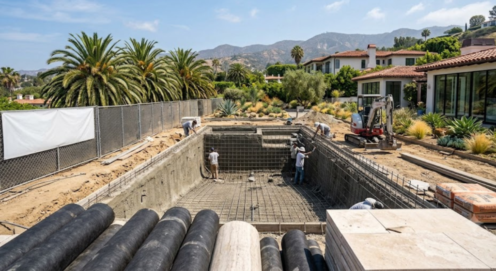 How Climate in Beverly Hills Affects Pool Construction