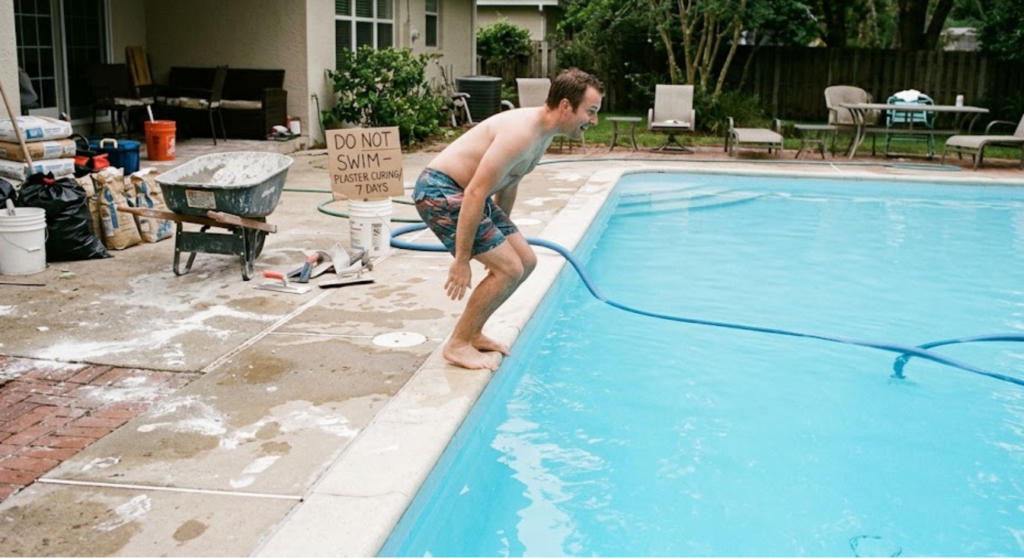Can You Swim Right After Replastering